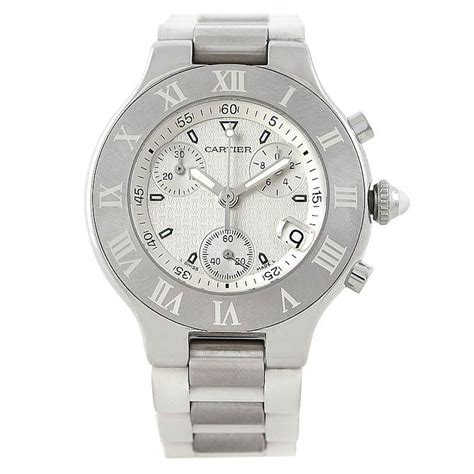 w10184u2 Cartier Must 21 Chronoscaph Mens Watch